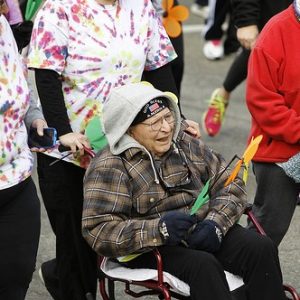 87 year old participates in KC Alzheimers walk